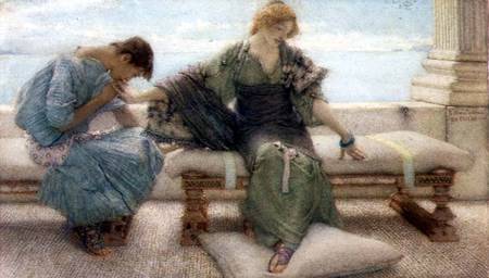 Ask me no more....for at a touch I yield from Sir Lawrence Alma-Tadema