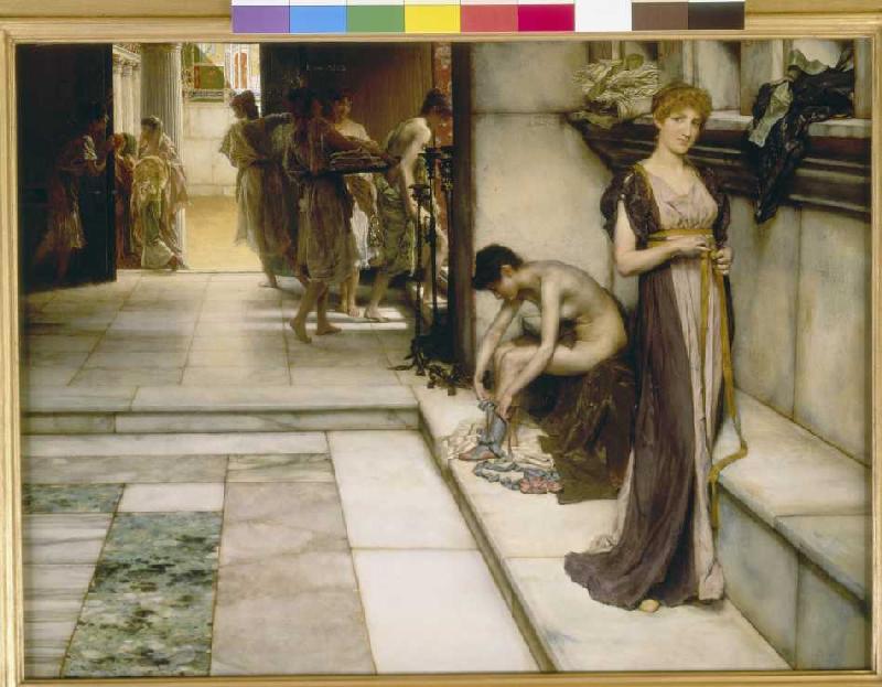 In the Apodyterium of the thermal springs in Rome. from Sir Lawrence Alma-Tadema