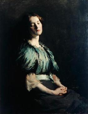 Portrait of a Girl Wearing a Green Dress, 1899 (oil on canvas)