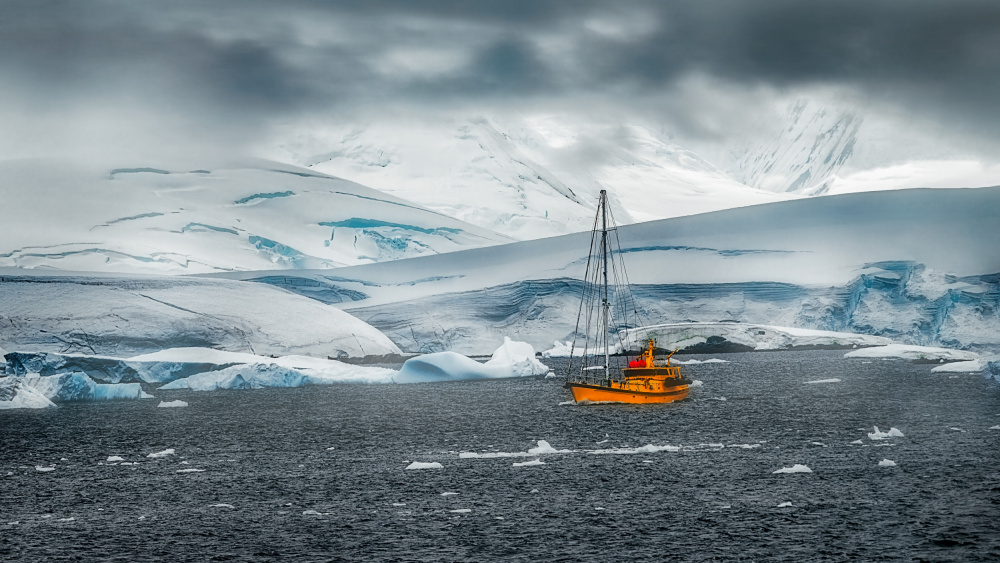 A sail boat in Antarctica from Siyu and Wei Photography