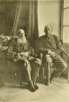 Leo Tolstoy with son Leo