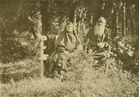 Leo Tolstoy with his sister Maria Nikolaevna (1830-1912)