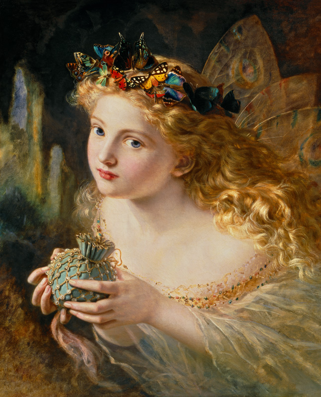 'Take the Fair Face of Woman, and Gently Suspending, With Butterflies, Flowers, and Jewels Attending from Sophie Anderson