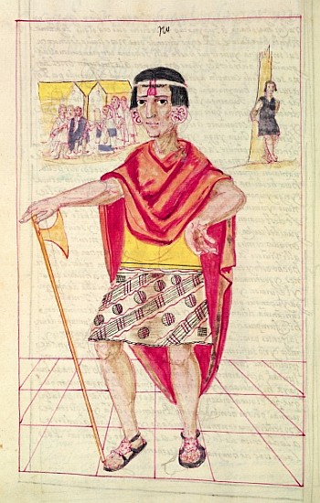 Illustration from ''Historia y Genealogia Real de los Reyes Incas del Peru, de sus hechos, costumbre from Spanish School