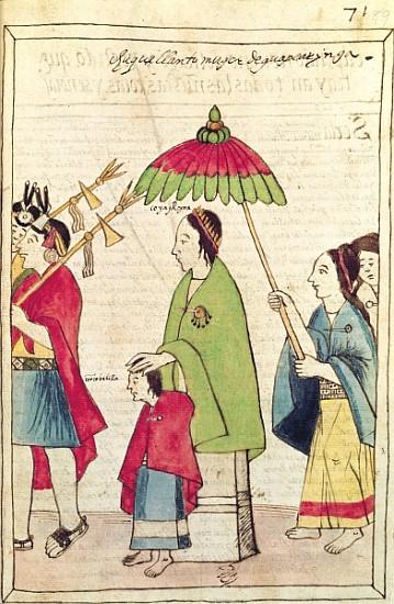 Illustration of an Inca Queen from ''Historia y Genealogia Real de los Reyes Incas del Peru, de sus  from Spanish School