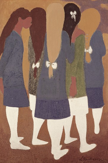 Girls with White Stockings - Leon Spilliaert as art print or hand painted  oil.