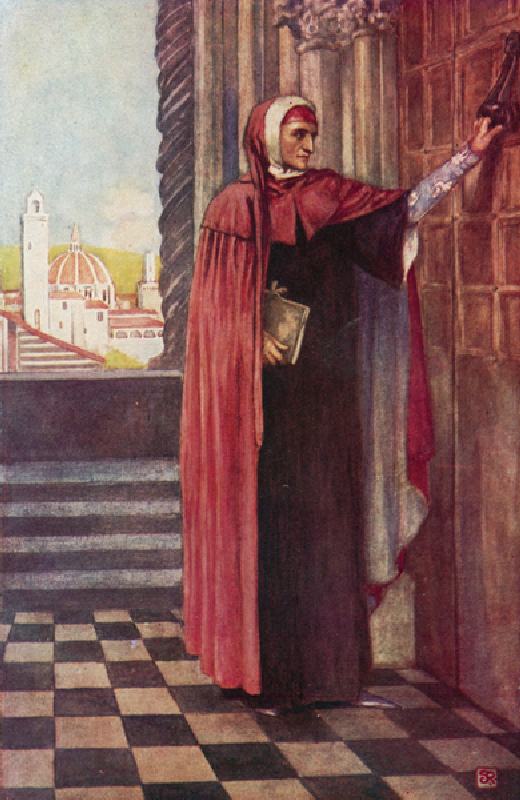 Dante in search of peace (colour litho) from Stephen Reid