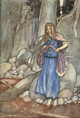 The Watcher of the Ford, illustration from Cuchulain, The Hound of Ulster, by Eleanor Hull (1860-193