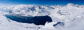 Mont-Cenis See Winterpanorama, France