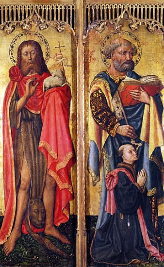St. John the Baptist and St. Peter, from the Altarpiece of Pierre Rup, c.1450 from Swiss School