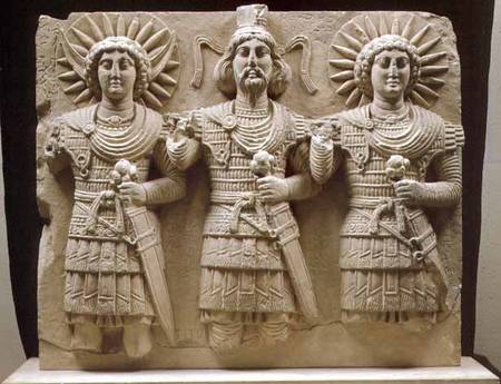 Triad of Palmyrene Gods, from Palmyra Region from Syrian