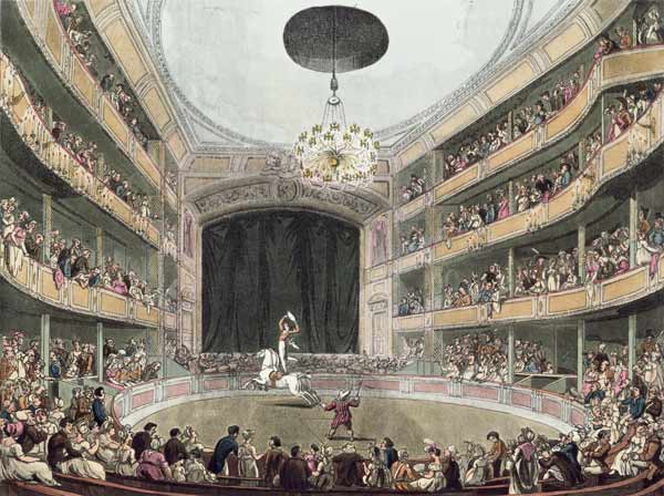 Astley''s Amphitheatre from Ackermann''s \\Microcosm of London\\\\\"" from T.(1756-1827) Rowlandson