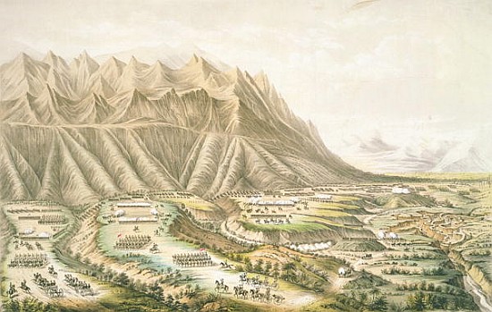 Battle of Buena Vista, view of the battle ground and battle of ''the Angostura'' fought near Buena V from T. Palmer