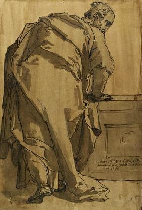 A Heavily Draped Apostle Seen from Behind, 16th century