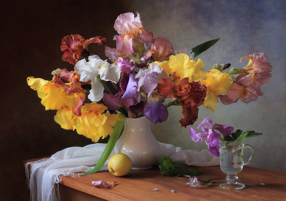 Still life with a bouquet of irises from Tatyana Skorokhod (Татьяна