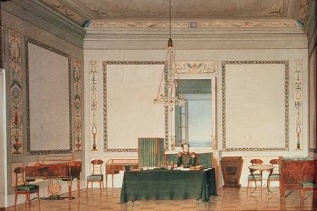 Emperor Alexander I (1777-1825) in the Palace Office from Tchernik