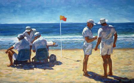 Judges at the Lifesaving Carnival, 1993 (oil on canvas) 