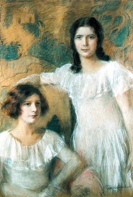 Portrait of Two Girls from Teodor Axentowicz