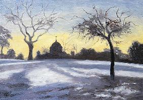 Snowscape, The Royal Observatory'', 2007 (oil on canvas) 