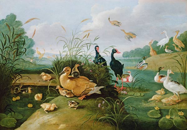 Decorative fowl and ducklings from the Elder Kessel