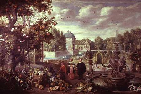 Garden Scene with Fountain from the Elder Kessel