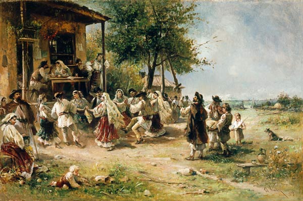 Barn dance in Aninoase (Romania) from Theodor Aman