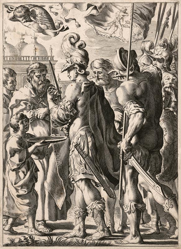 Alexander the Great Cutting the Gordian Knot from Theodor Matham