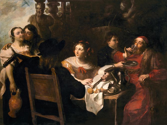 The Rich Man's Feast from Theodor Rombouts