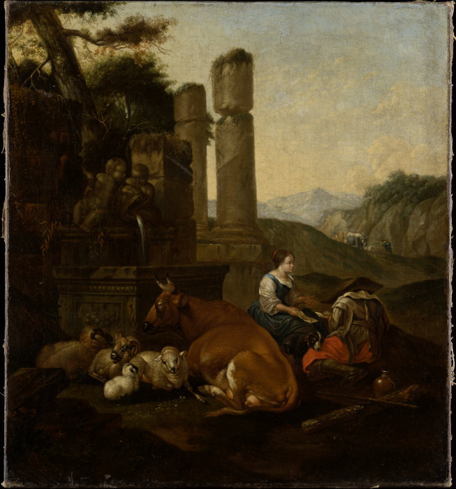 Shepherds in the Roman Campagna from Theodor Roos