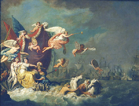 Allegorie auf den Sieg von Chesmen 1770 from Theodorus de Roode