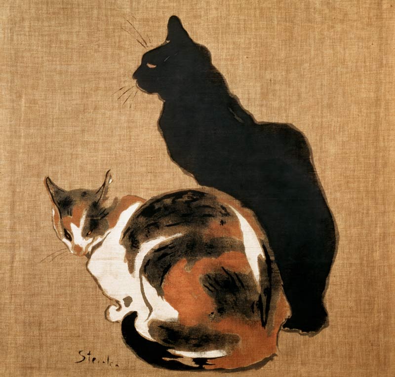 Zwei Katzen from Théophile-Alexandre Steinlen