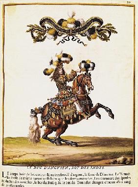 The Duke of Enghien as the King of the Indians at the Carousel Performed for Louis XIV (1638-1715) i