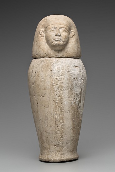 Canopic Jar with Man's Head from Third Intermediate Period Egyptian