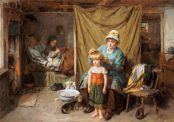 The morning toilet from Thomas Faed