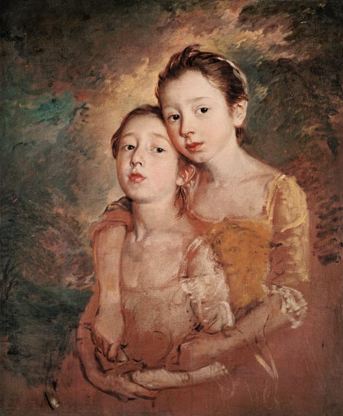 The daughters of the painter with a cat from Thomas Gainsborough