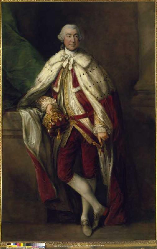 Portrait James, 8th Earl of Abercorn, in the evening gown of a Scottish Peer from Thomas Gainsborough
