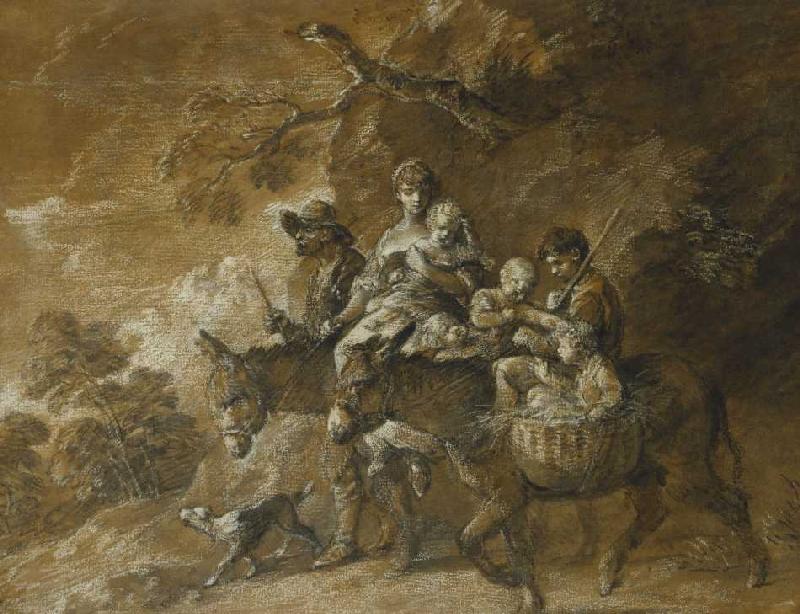 Eine Bauernfamilie geht zum Markt. from Thomas Gainsborough
