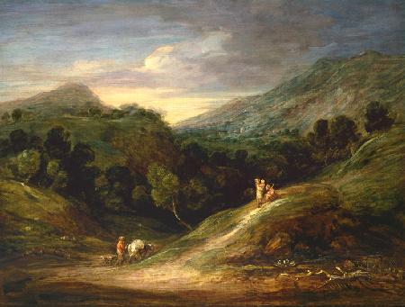 Mountain Landscape with a Drover and a Packhorse