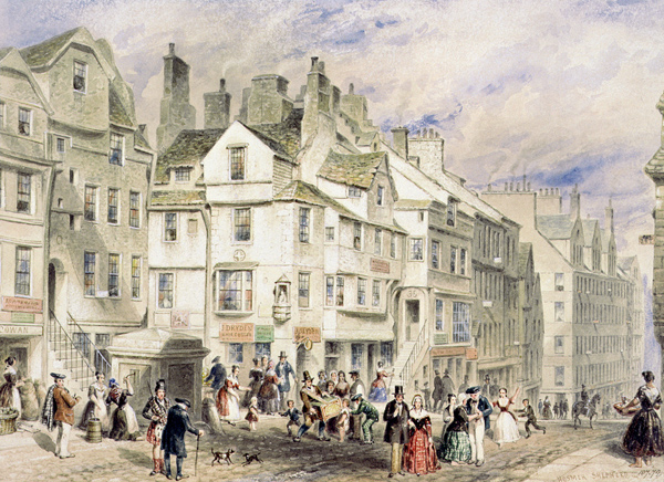 High Street, Edinburgh, showing John Knox's House from Thomas Hosmer Shepherd