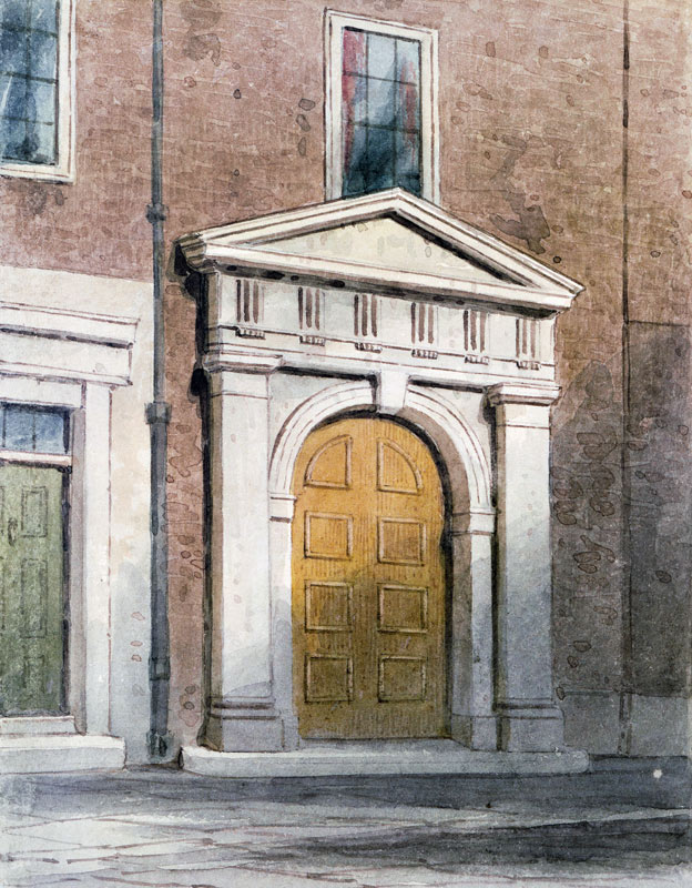 The Entrance to Masons'' Hall from Thomas Hosmer Shepherd