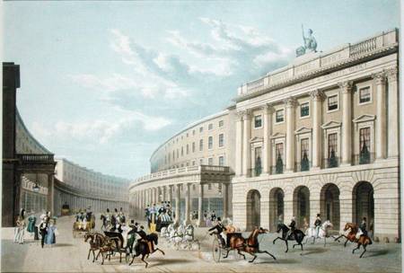 The Quadrant, Regent Street, from Piccadilly Circus, published by Ackermann from Thomas Hosmer Shepherd
