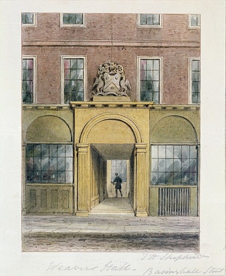The Entrance to Weavers Hall from Thomas Hosmer Shepherd