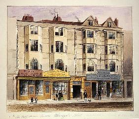 An old House called the Half Moon Tavern, on the West side of Aldersgate Street