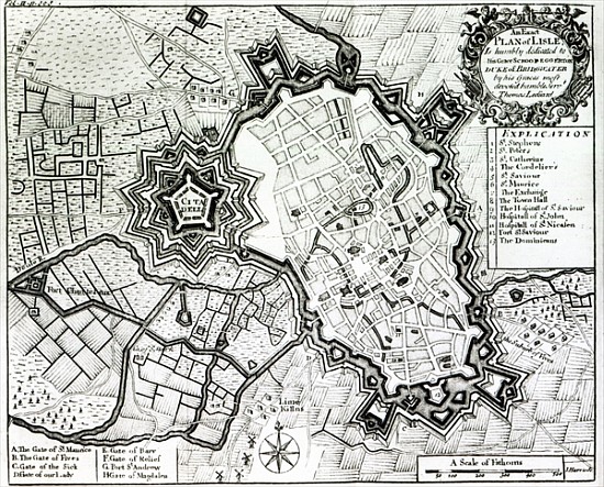Plan of Lisle from Thomas Lediard
