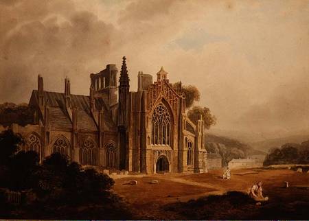 Melrose Abbey, Roxburghshire from Thomas Miles Richardson d.Ä.