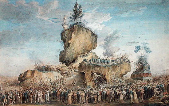 Festival of the Supreme Being at the Champs-de-Mars, 20 Priarial An II (8th June 1794) (pastel, goua from Thomas Naudet