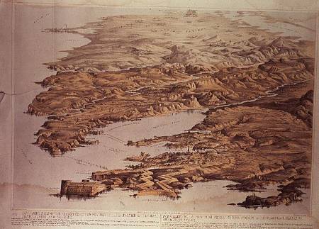 Panoramic view of the Present Extended Position of the Allied Armies of England, France, Turkey and from Thomas Packer