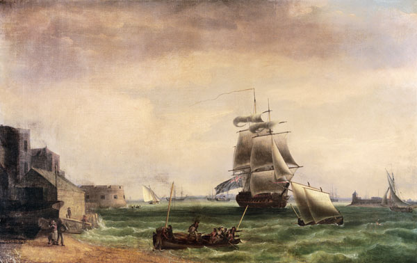 Men-O'-War and Small Craft at Portsmouth Harbour from Thomas Whitcombe