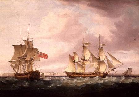 British Frigates off Dover from Thomas Whitcombe