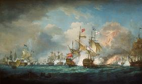 The naval battle of Trafalgar on October 21st, 1805.